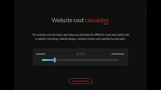 Website cost calculator