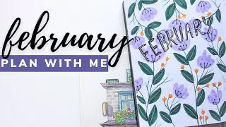 Plan With Me In My Bullet Journal for February 2021, Flower Shop Themed