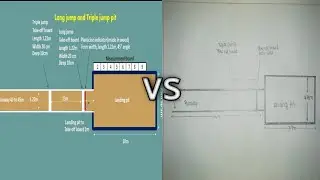 Long jump field draw||triple jump easy drawing #sunil arts