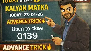 KALYAN TODAY FIX 23-01-26 MATKA GUESSING TRICK 