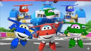 Super Wings Heroes United Special - Jett Blue, Jett & Jett Green Amazing Color Jett Team Adventure