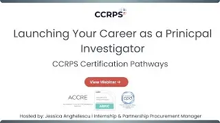 Launching a Career as a Principal Investigator in Clinical Research Trials