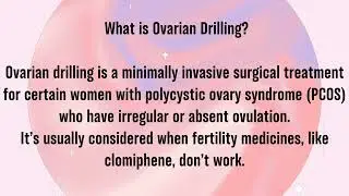 What is Ovarian Drilling?:#OvarianDrilling #PCOS #PCOSTreatment #FertilityTreatment #WomensHealth