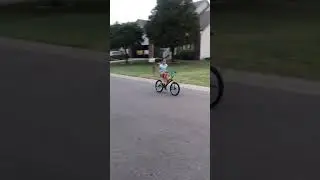 Riding on my bike with no hands