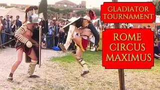 Thraex vs Murmillo &ndash; Gladiator Duel in Circus Maximus | Natale di Roma