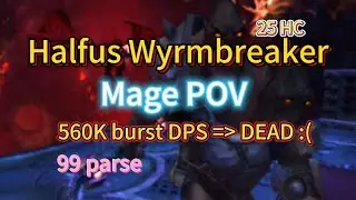 Halfus Wyrmbreaker 25HC Mage POV - 99 parse - 560K Burst DPS - Death :-)