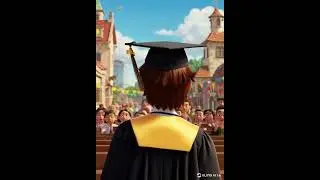AI Graduation Joy: Students Celebrating with Cheering Crowd! 🎓🎉