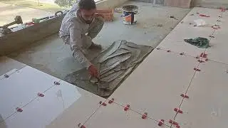 24&times;48 Standard Grade Master Tile Floor Installation || #FloorTileInstallation#MasterTile