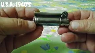 Old vintage DUNHILL SERVICE LIGHTER petrol pocket lighter Старая бензиновая карманная зажигалка