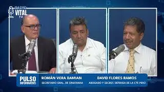 Román vera Damian - Secretario Gral. de SINATRANA - David Flores - Secret. de Defensa de la CTE Perú
