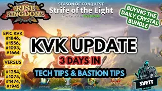 Rise of Kingdoms || KVK STRIFE OF THE EIGHT UPDATE || KINGDOM #1846 || TECH TIPS || BASTION TIPS