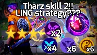 3 STAR LING HYPER CARRY!!THARZ SKILL 2 GAMEPLAY AND TUTORIAL MAGIC CHESS NEW META STRATEGY...