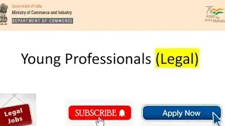 Young professionals law job notification in ministry of commerce.50,000/- salary