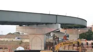 Installing Beams on New Flyover