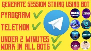 How to Generate Telegram String session  using bot  ||  #stringsession #Telegramuserbot