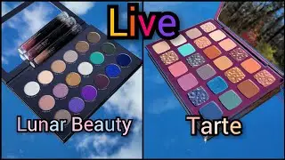 LIVE Makeup Haul - Lunar Beauty Siren Sunset Collection & Tarte Nightfall plus Swatches & Chit Chat