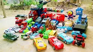 Menemukan Mainan Mobil Mobilan,Mobil Polisi,Bus Tayo,Kereta Thomas,Truk Molen,Mobil Balap,Excavator 