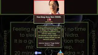 Non-Sleep Deep Rest (NSDR). 🧘&zwj;♀️| #WellZest #HealthyLifestyle #trending #usashorts