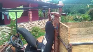 Micro transportador  com motor de moto caseiro