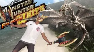 Derrotando o Kushala Daora , flash bomb e dual sword (Monster hunter freedon Unite).