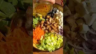 Romaine Salad with Avocado & Feta #asmrcooking #saladrecipe