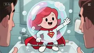 Hand washing drawing for superhero child