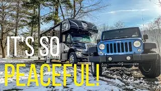 Winter Camping In The Snow In A Super C RV! #rvlife