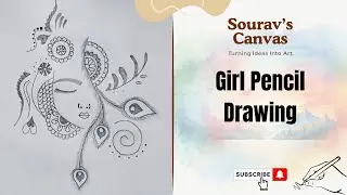 Girl Pencil Drawing | Easy Art Tutorial | Sourav's Canvas | @SouravsCanvas