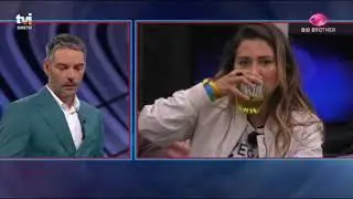 BIG BROTHER PORTUGAL , BRASILEIRA ANA CATARINA D&Aacute; PITI AO VIVO E NAO VOTA EM MULHERES