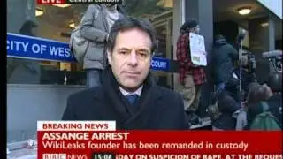 WIKILEAKS JULIAN ASSANGE REMANDED BY BRITISH CROWN JUDGES