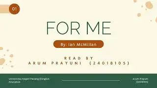 Reading A Poem &ldquo;FOR ME&rdquo; by Ian McMillan 