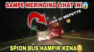 TRUCK CABE SINAR RISKY HAMPIR CRASH SPION BUS GUNUNG HARTA😱😱‼️