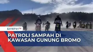 Mantap! Polres Probolinggo Gandeng Komunitas Motor Trail Lakukan Patroli Sampah di Gunung Bromo
