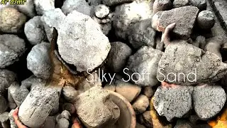 😷 Silky Soft pure Sand dusty Dry Crumbling on floor and Claypot • Satysfying • Pouring • ASMR EDIT