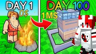 I Spent 100 Days Building A $1,000,000 Empire! (Roblox Challenge)🔥