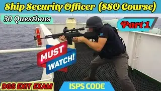 SSO Exit Exam Questions with Answers Part 1 || Ship Security Officer