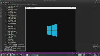 WIndows logo with python||Source code in description #shorts