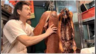 香港燒味 燒鵝爆汁香噴噴 燒乳豬卜卜脆 Chop Chop Roast Piglets Roast Crispy Yummy Hong Kong Food 玟瑰油雞嫩滑美味 香港美食 新強記燒臘飯店