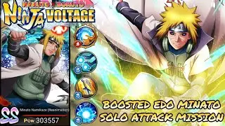 Edo Minato (BUFF) Solo Attack Mission Gameplay &bull; Naruto X Boruto Ninja Voltage