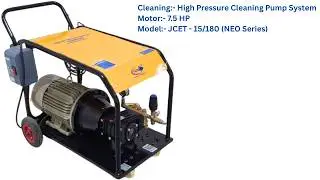 High pressure cleaning pump system of 7.5 HP with 15 LPM Flow rate & 180 BAR pressure l RENJET
