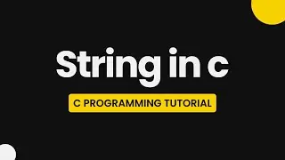String in c programming | character array vs string in c | c programming tutorial #programming