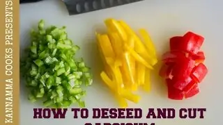 How to cut capsicum