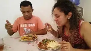 Nosso almo&ccedil;o de domingo feij&atilde;o gordo com acompanhamento - gissa rosa
