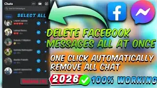 How To Delete All Facebook Messages In 2026 Automatically🗑️🚀 | Remove All FB Messages In One Click🔥✅