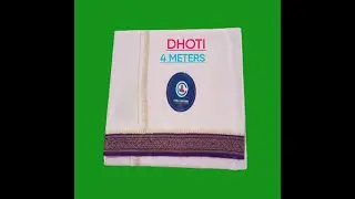 Men's Cotton Dhoti 4M Unstitched At Best price/ Jinka Lakshmi Collections