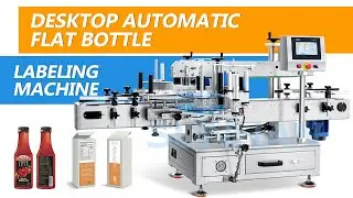 How To Use Desktop Automatic Labeling Machine For Labeling on Flat Square Bottle