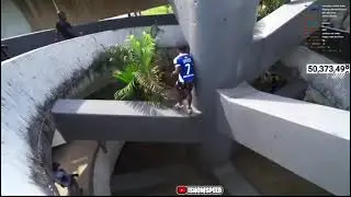 Speed just jumped down the stairs in Liberia 🇱🇷 instead of walking them