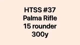 Palma Rifle 300yards 15 Rounds HTTS #37
