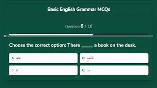 Basic English Grammar MCQs with Answers | Online Test