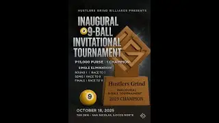 Hustlers Grind Billiards Inaugural 9-Ball Tournament Round 1, Quarterfinals